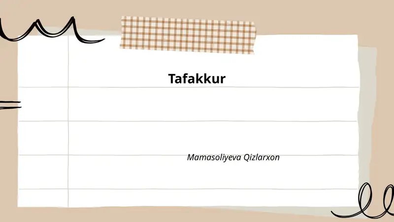 Tafakkur 1