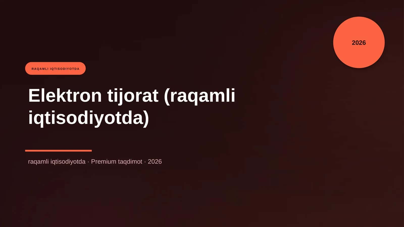 Elektron tijorat (raqamli iqtisodiyotda) 1