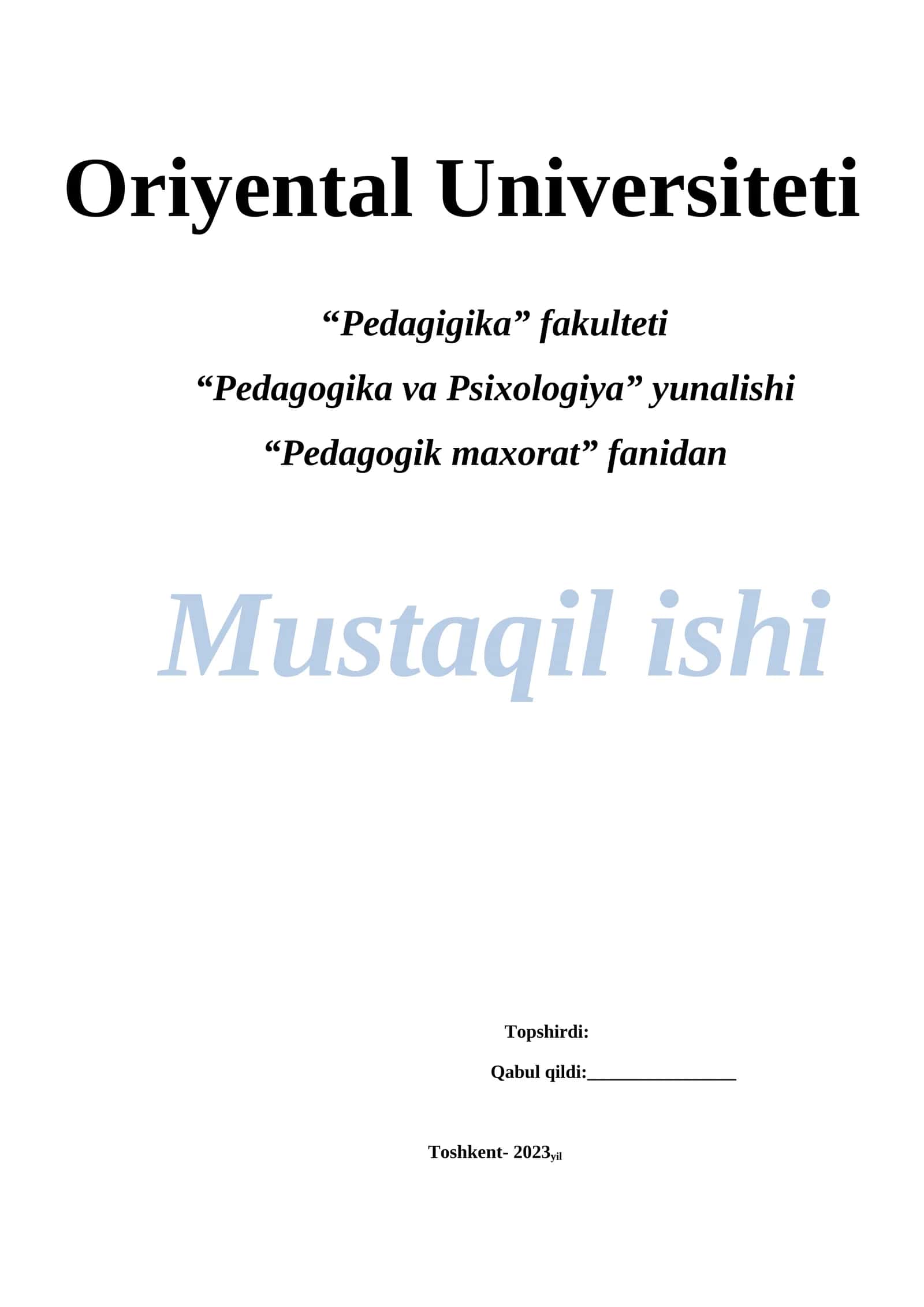 Kreativlikni Individual oshirish. 1