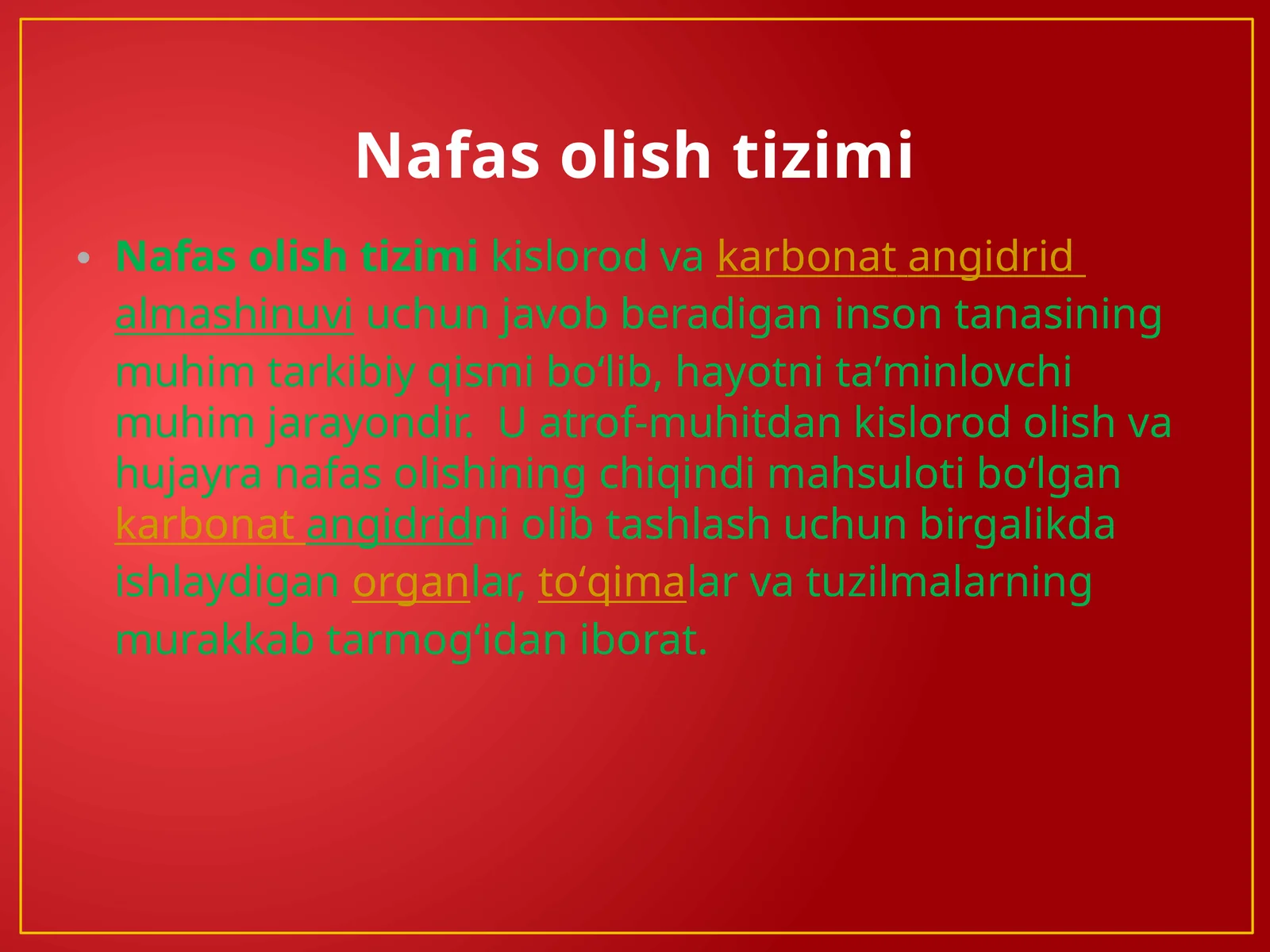 Nafas olish tizimi 1