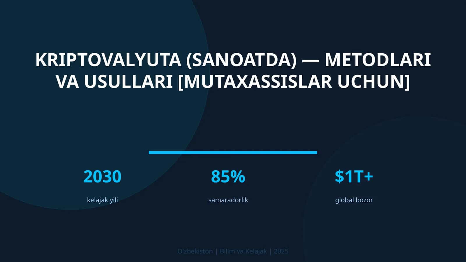 Kriptovalyuta (sanoatda) — metodlari va usullari [mutaxassislar uchun] 1