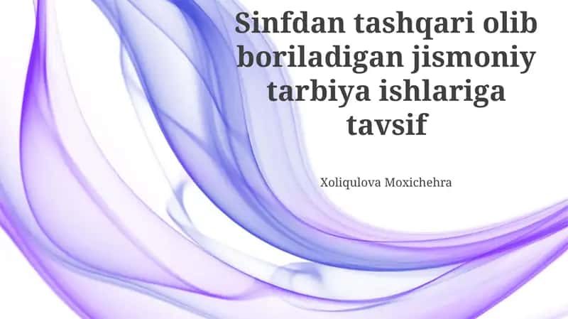Sinfdan tashqari olib boriladigan jismoniy tarbiya ishlariga tavsif 1