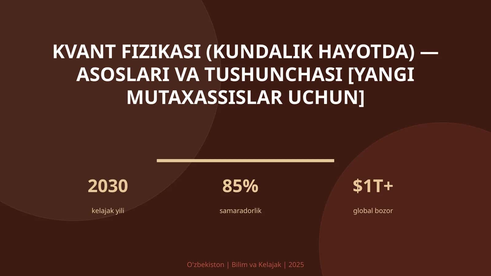 Kvant fizikasi (kundalik hayotda) — asoslari va tushunchasi [yangi mutaxassislar uchun] 1