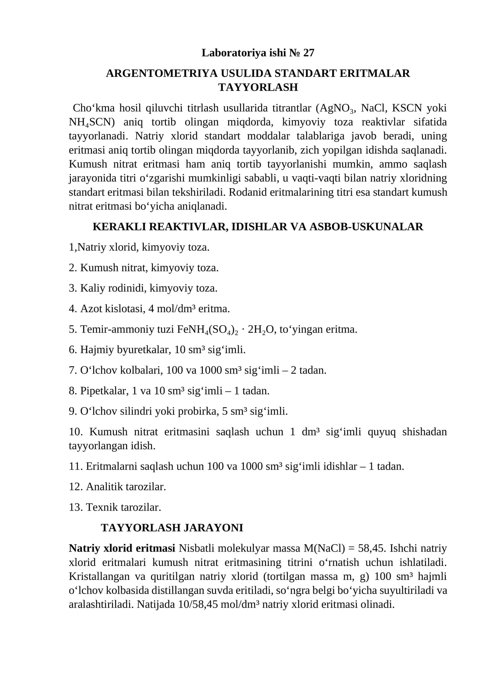 Laboratoriya ishi № 27 1