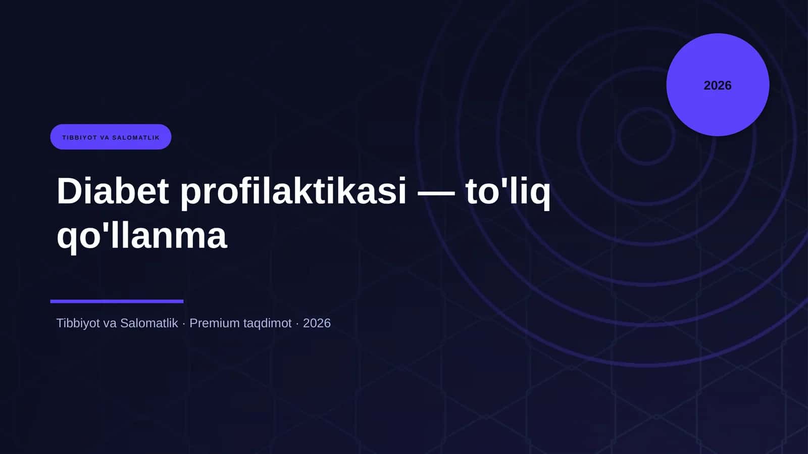 Diabet profilaktikasi — to'liq qo'llanma 1