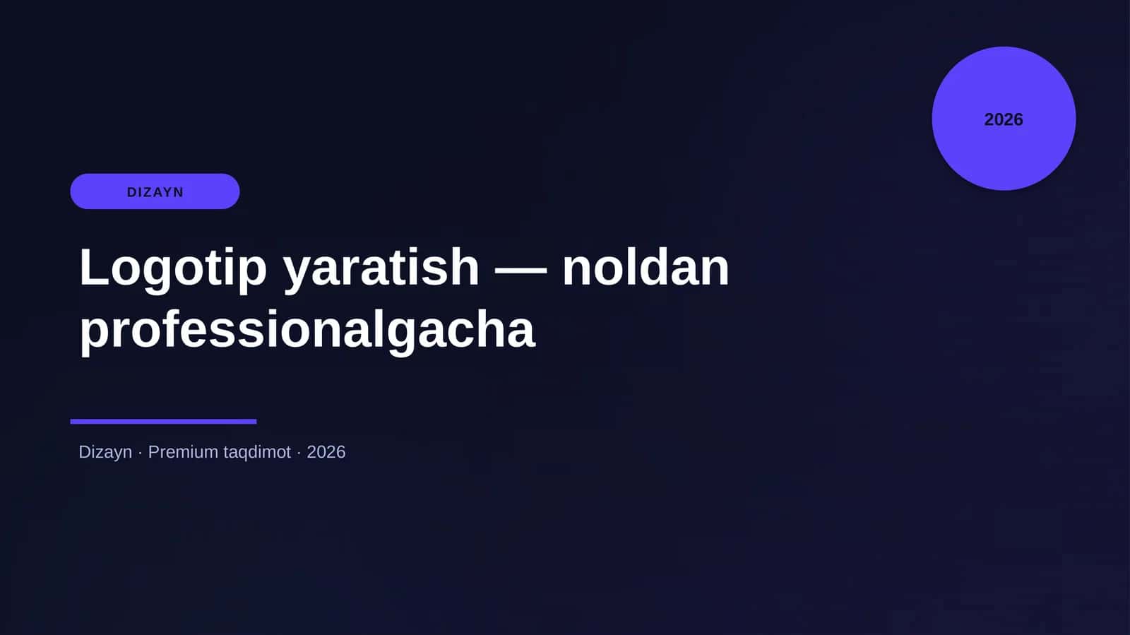 Logotip yaratish — noldan professionalgacha 1