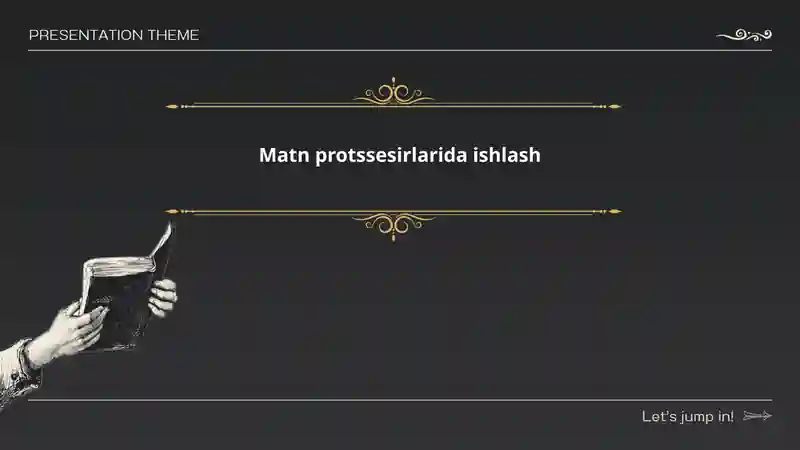 Matn protssesirlarida ishlash
