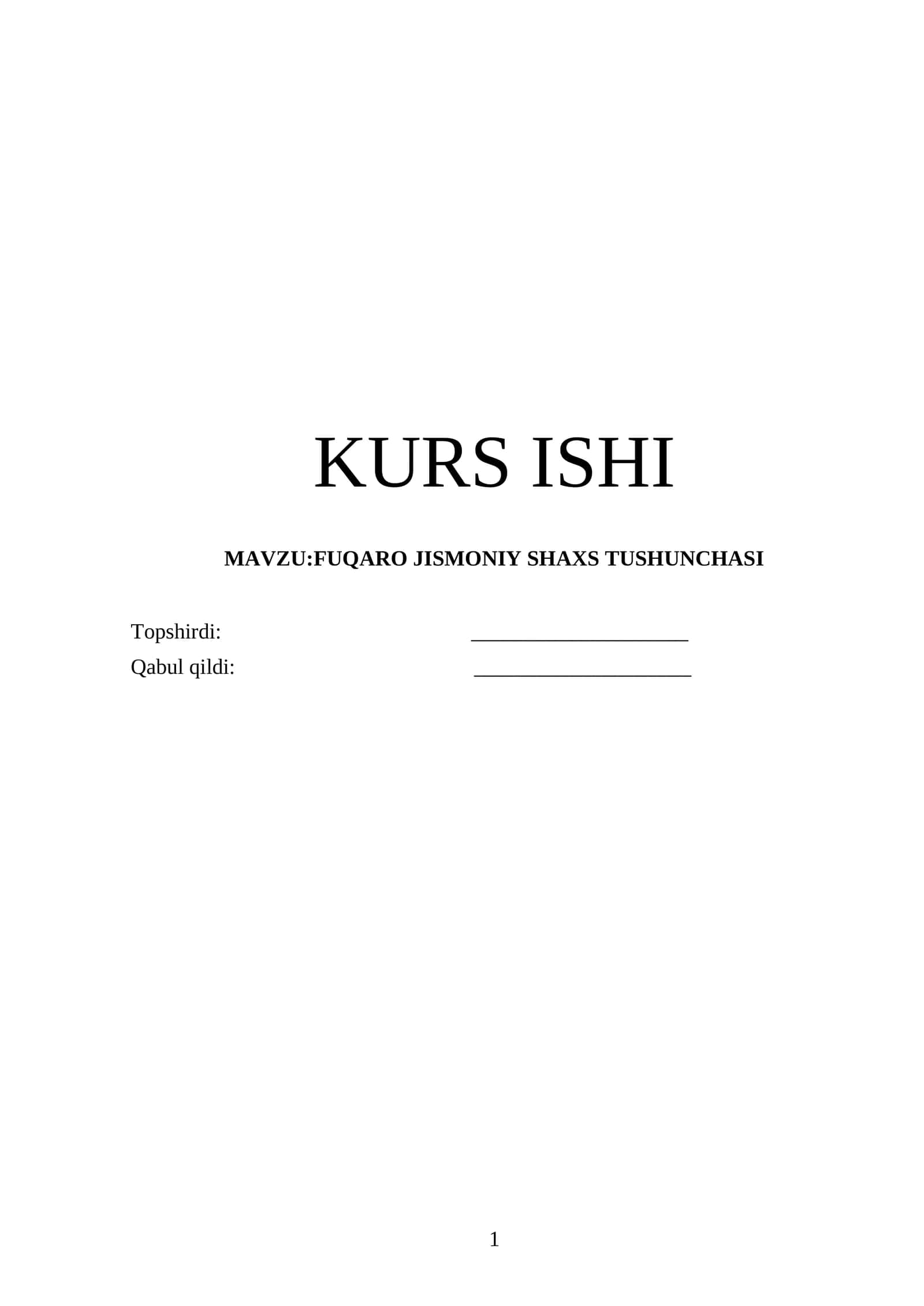 FUQARO JISMONIY SHAXS TUSHUNCHASI 1