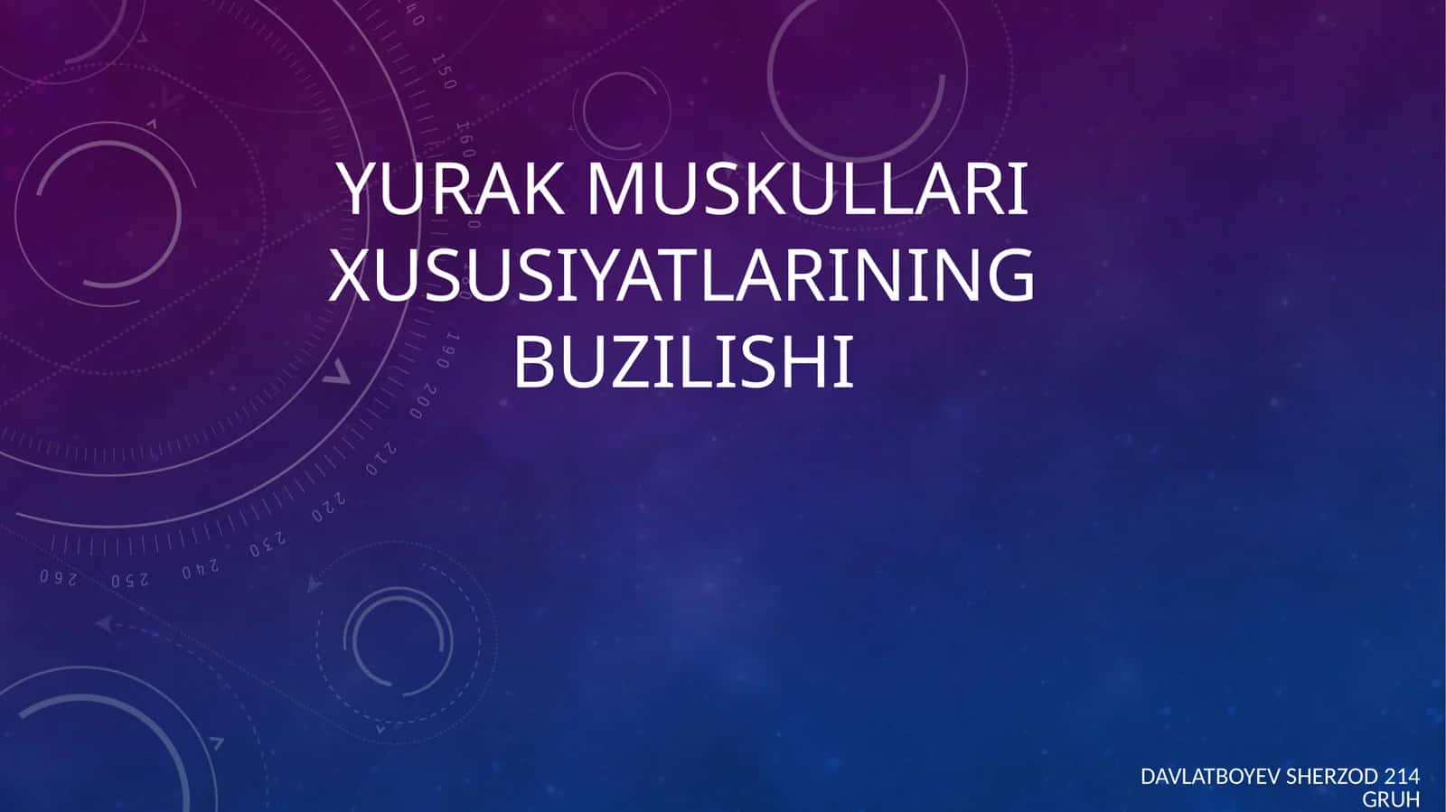 Yurak muskuli fiziologik xususiyatlarining buzilishi 1