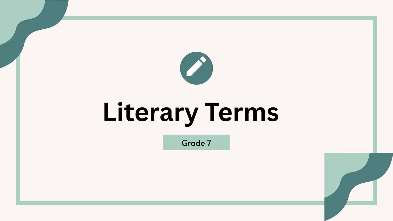 Literary Terms 1