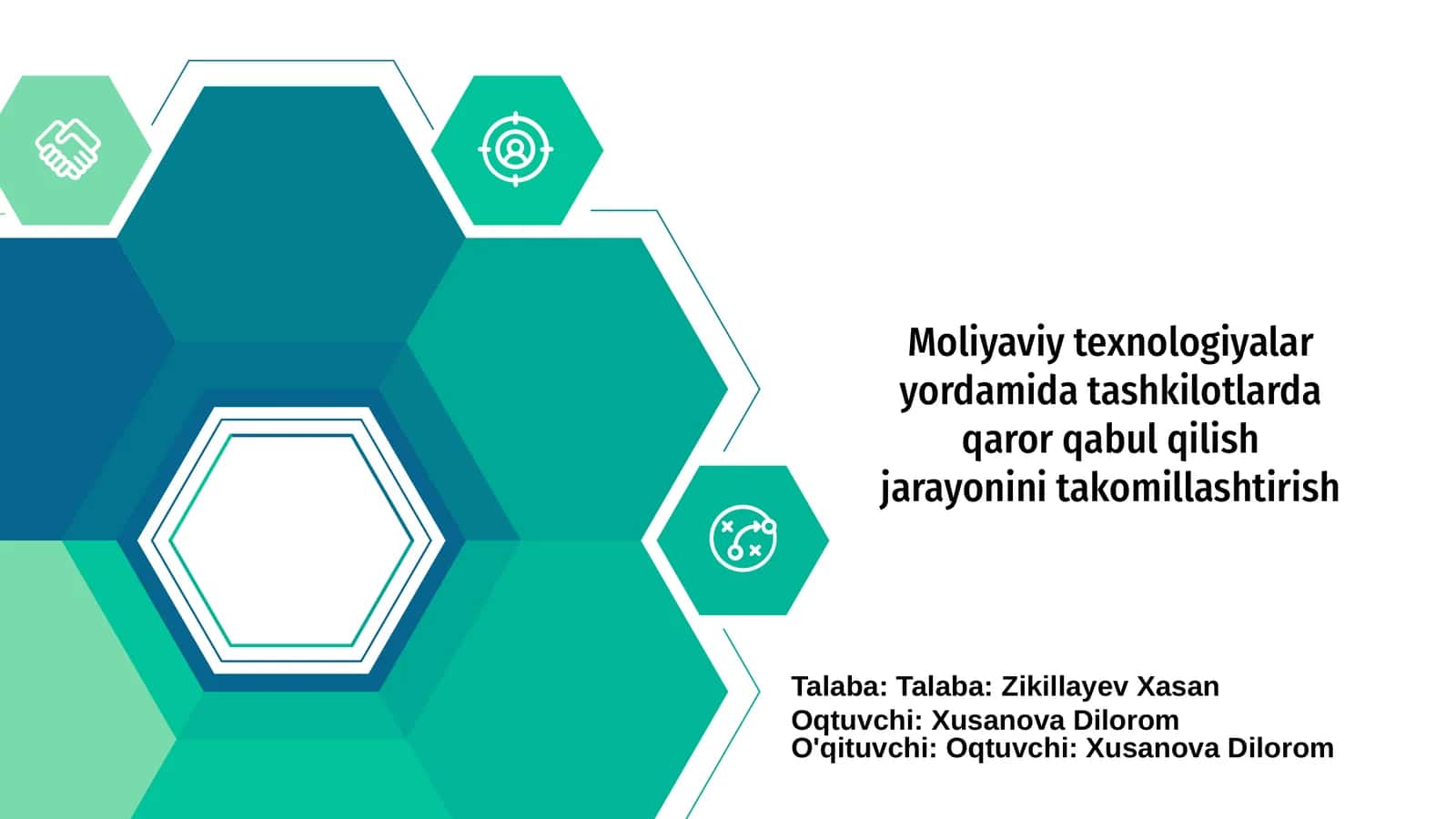 Moliyaviy texnologiyalar yordamida tashkilotlarda qaror qabul qilish jarayonini takomillashtirish 1