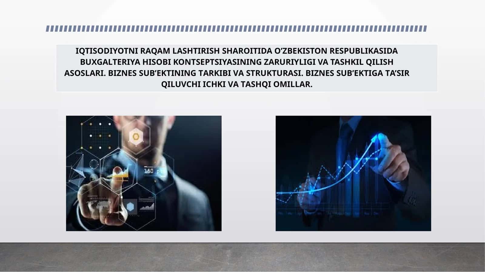 IQTISODIYOTNI RAQAM LASHTIRISH SHAROITIDA O’ZBEKISTON RESPUBLIKASIDA BUXGALTERIYA HISOBI KONTSEPTSIYASINING ZARURIYLIGI VA TASHKIL QILISH ASOSLARI 1