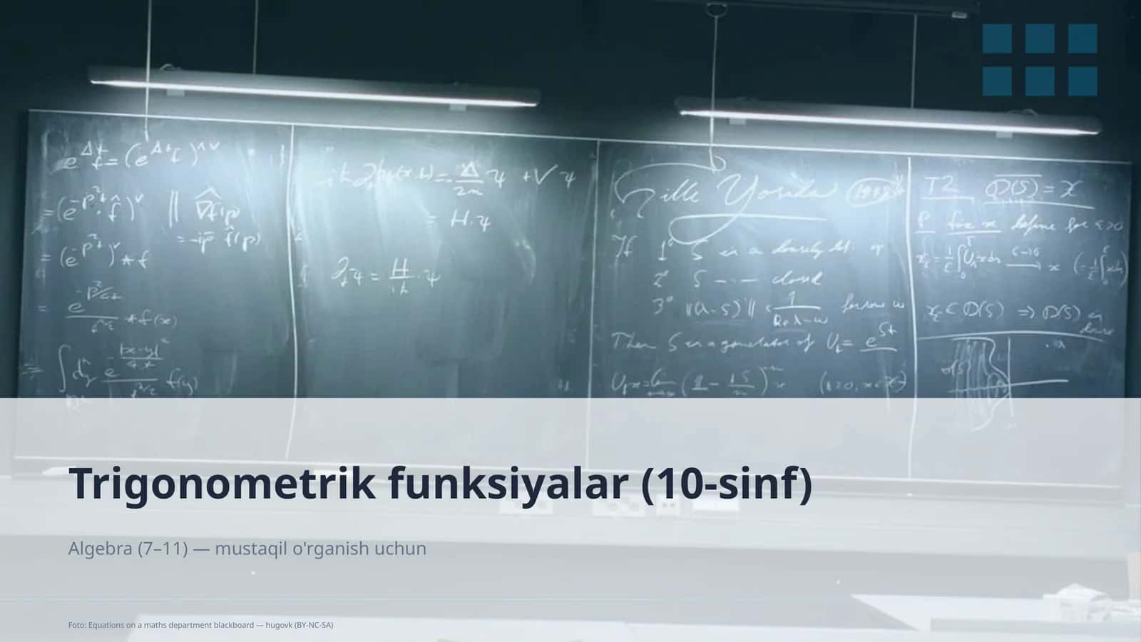 Trigonometrik funksiyalar (10-sinf) 3