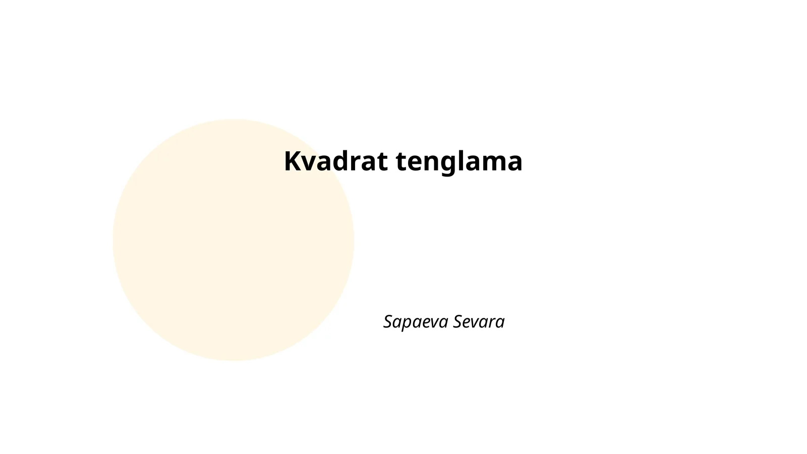 Kvadrat tenglama 1