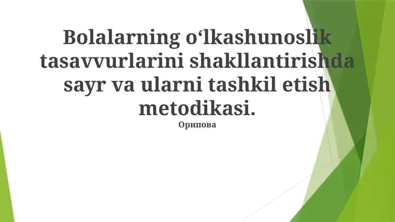 Ekskursiya metodikasi 1