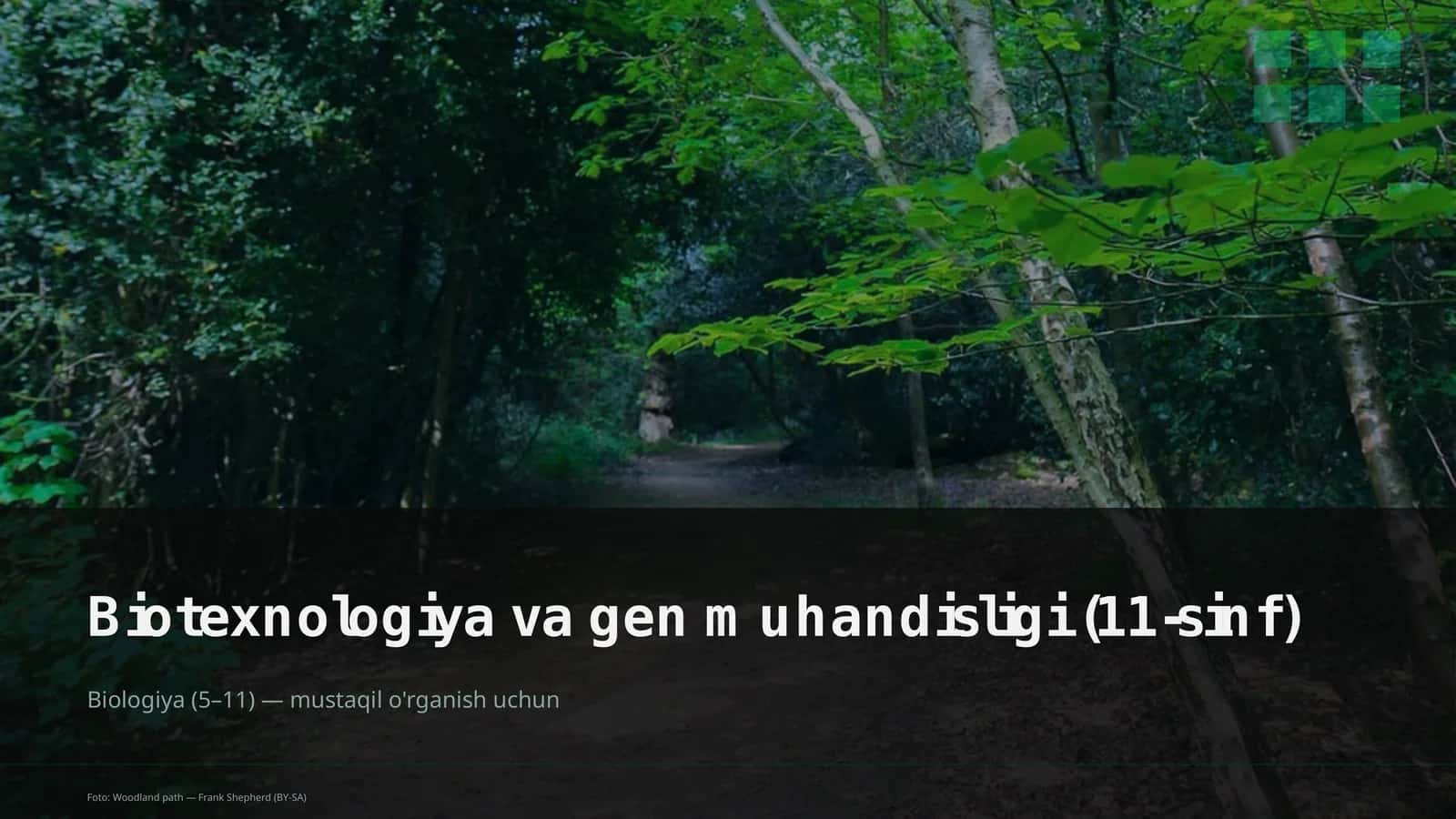 Biotexnologiya va gen muhandisligi (11-sinf) 1