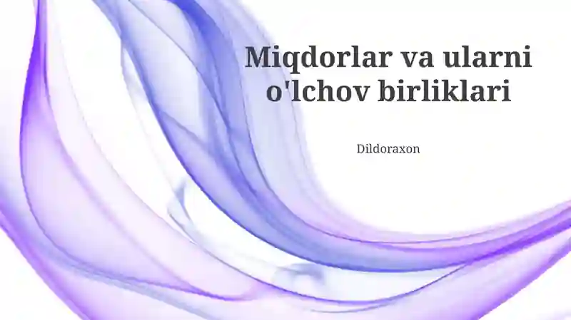O'lchov birliklari