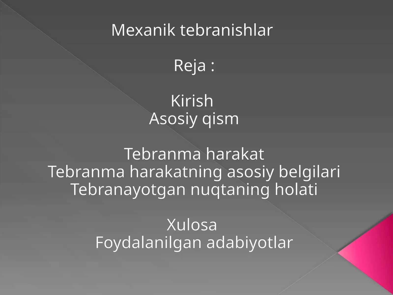 Mehanik tebranishlar 1