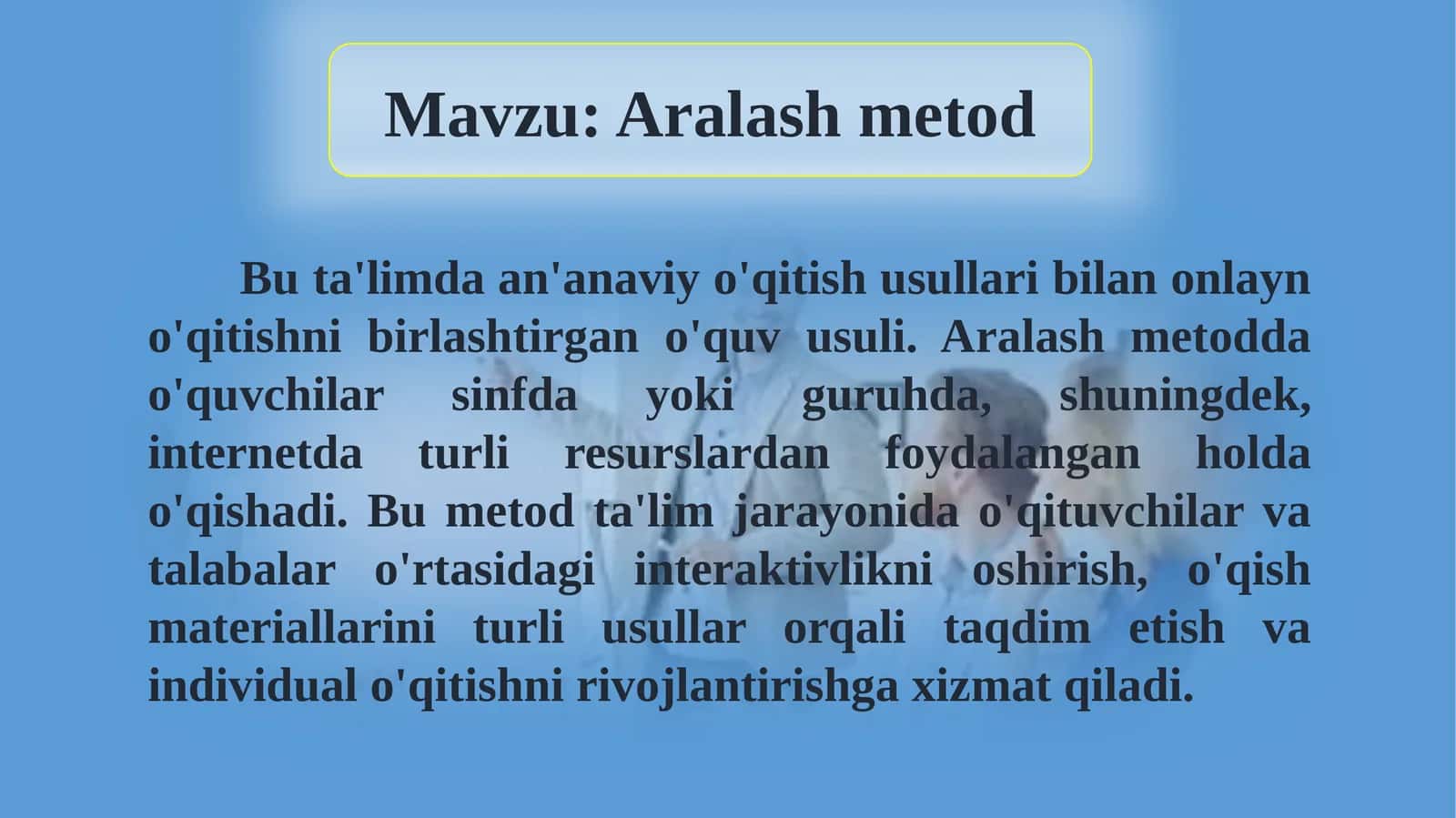 Aralashmetod 1