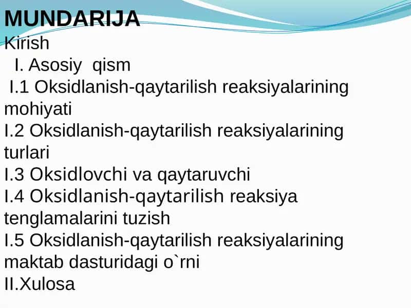 Oksidlanish-qaytarilish 1
