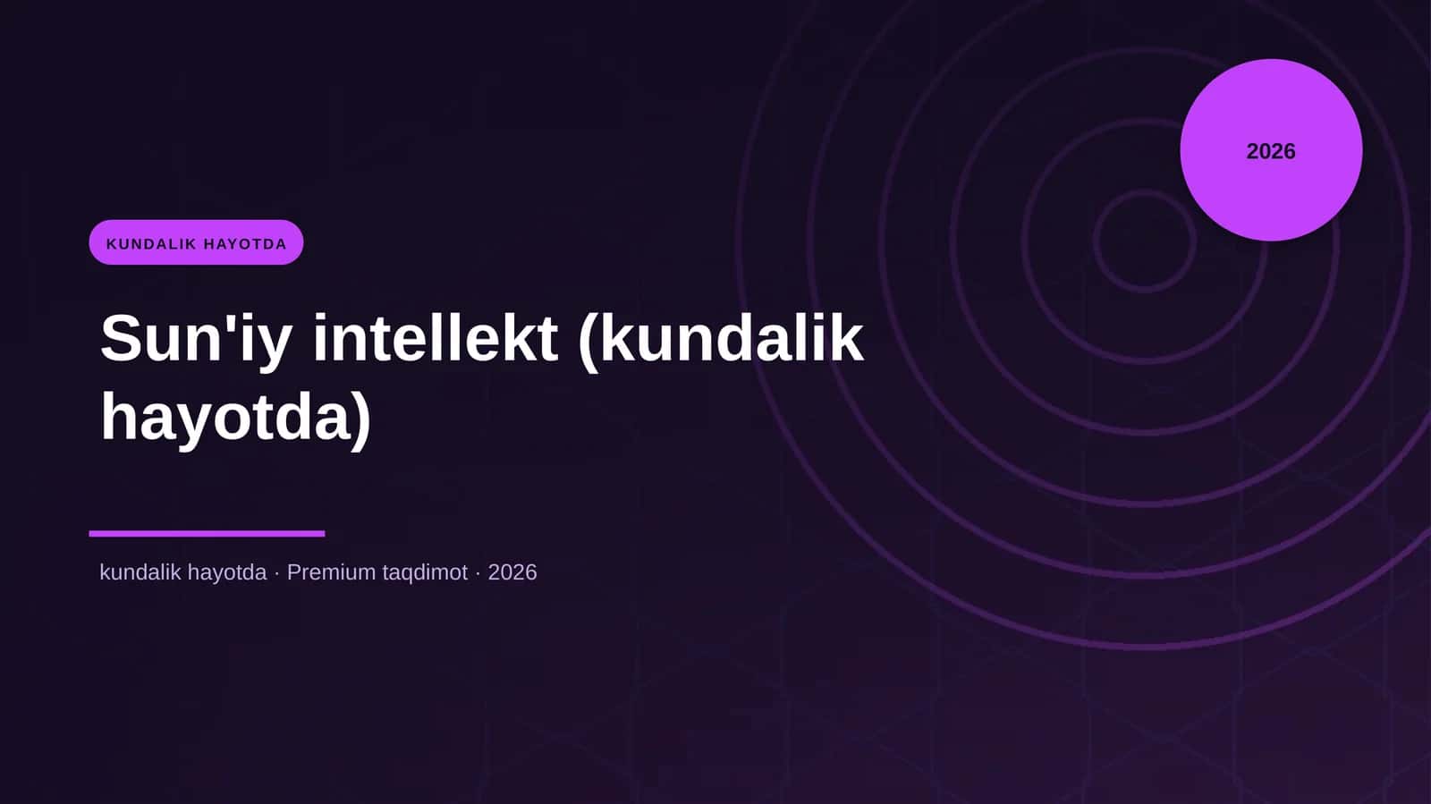 Sun'iy intellekt (kundalik hayotda) 1