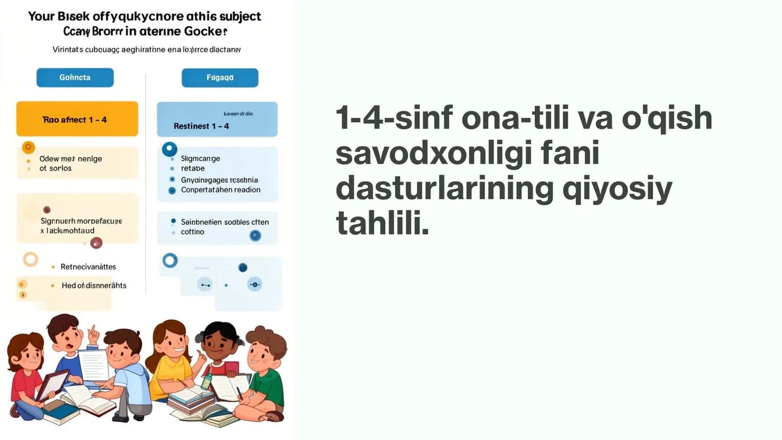 1-4-sinf ona-tili va o'qish savodxonligi fani dasturlarining qiyosiy tahlili 1