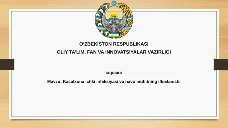Kasalxonada yuqadigan infeksiya va havo ifloslanishi 1