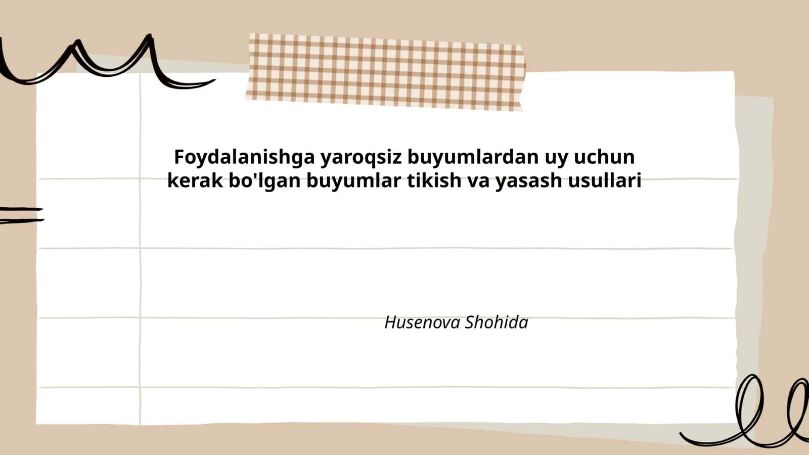Foydalanishga yaroqsiz buyumlardan uy uchun kerak bo'lgan buyumlar tikish va yasash usullari 1