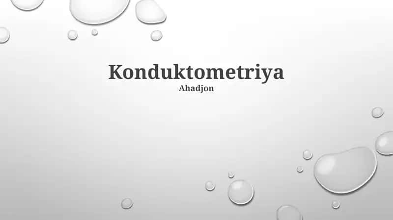 Konduktometriya 1