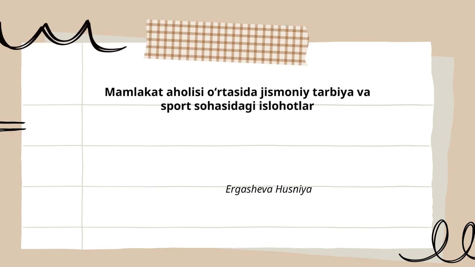 Jismoniy tarbiya va sport sohasidagi islohotlar 1