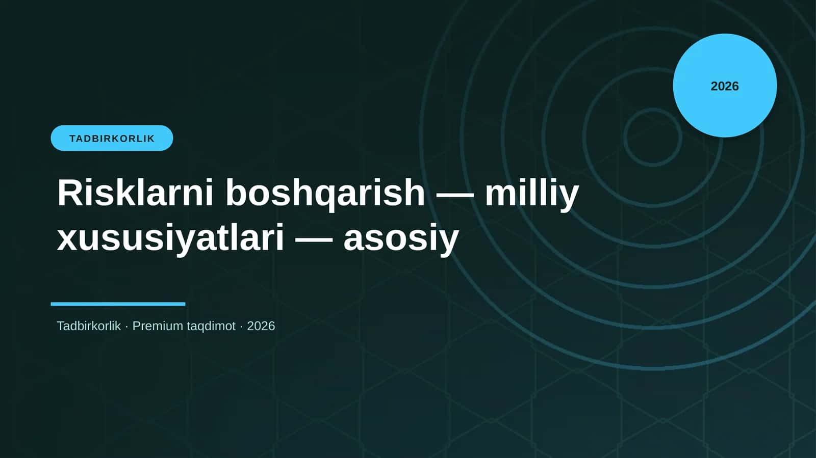 Risklarni boshqarish — milliy xususiyatlari — asosiy 1