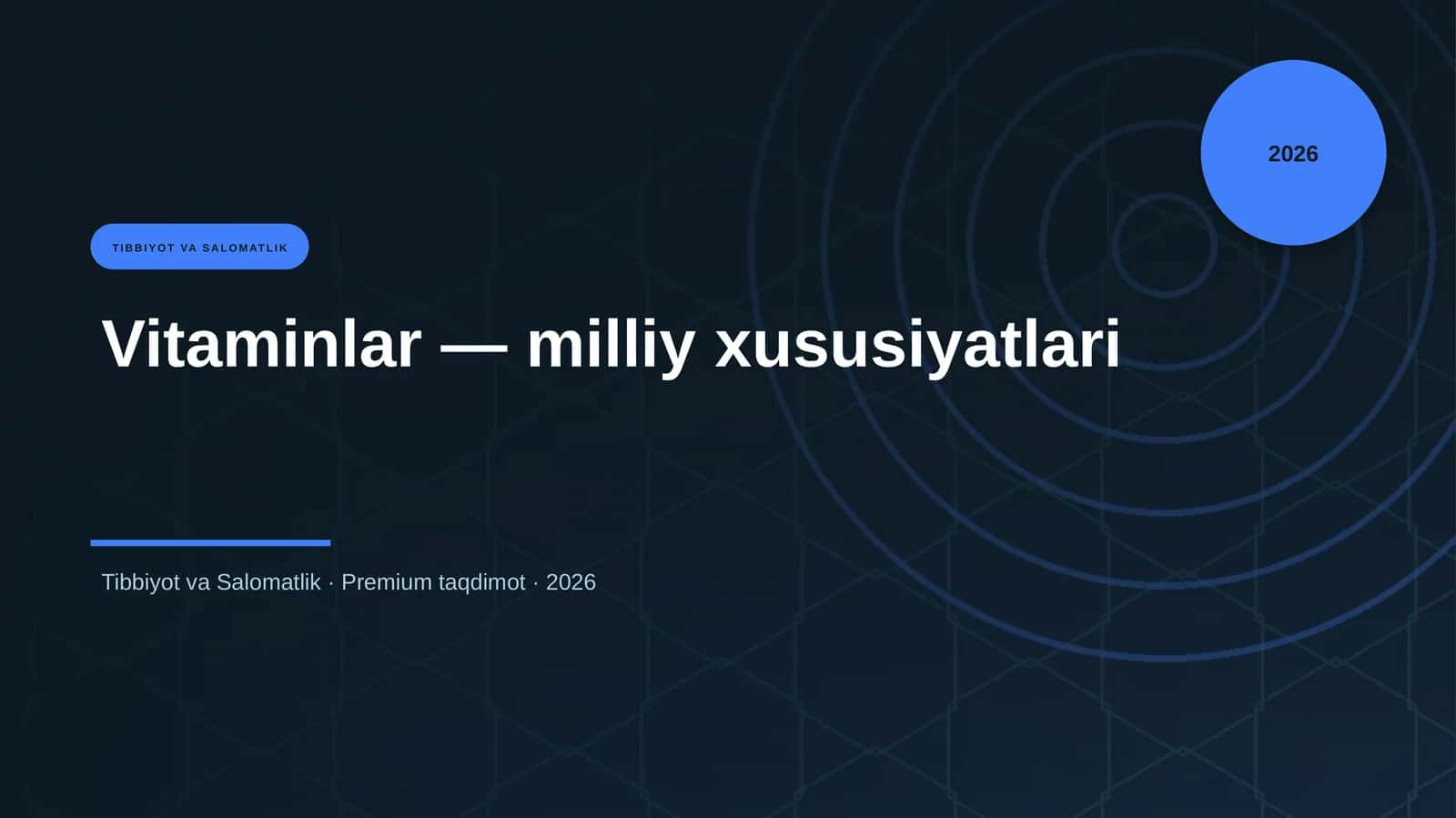 Vitaminlar — milliy xususiyatlari 1