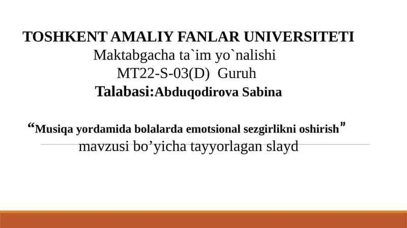 Musiqa yordamida bolalarda emotsional sezgirlikni oshirish 1