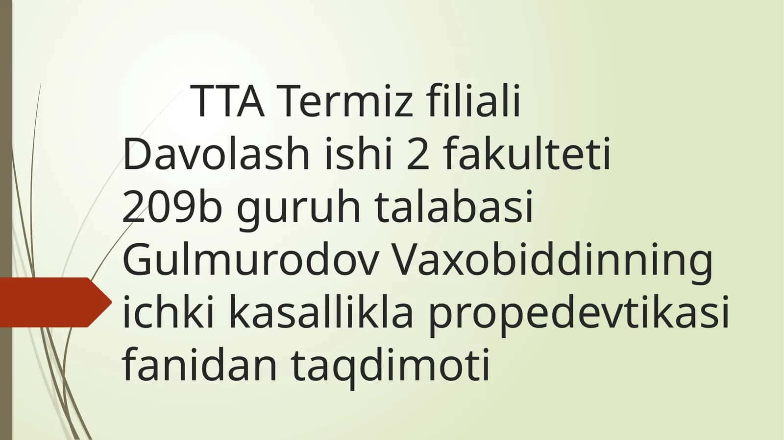 Davolashishi2fakultet 1