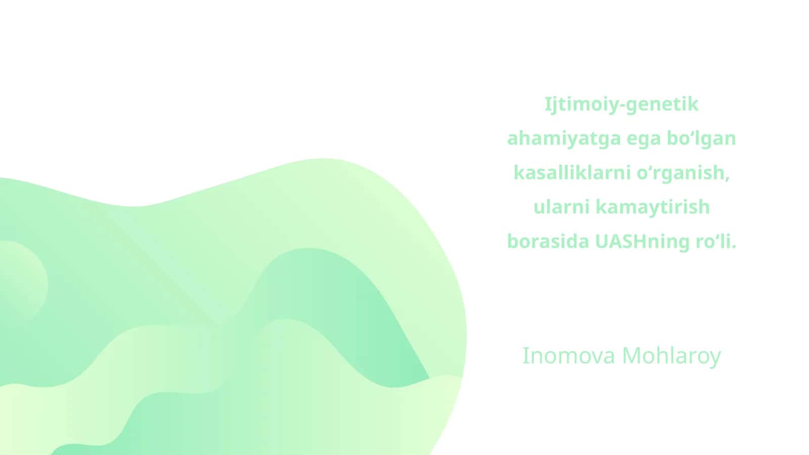 Ijtimoiy-genetik kasalliklar va ularning o'rganishi 1