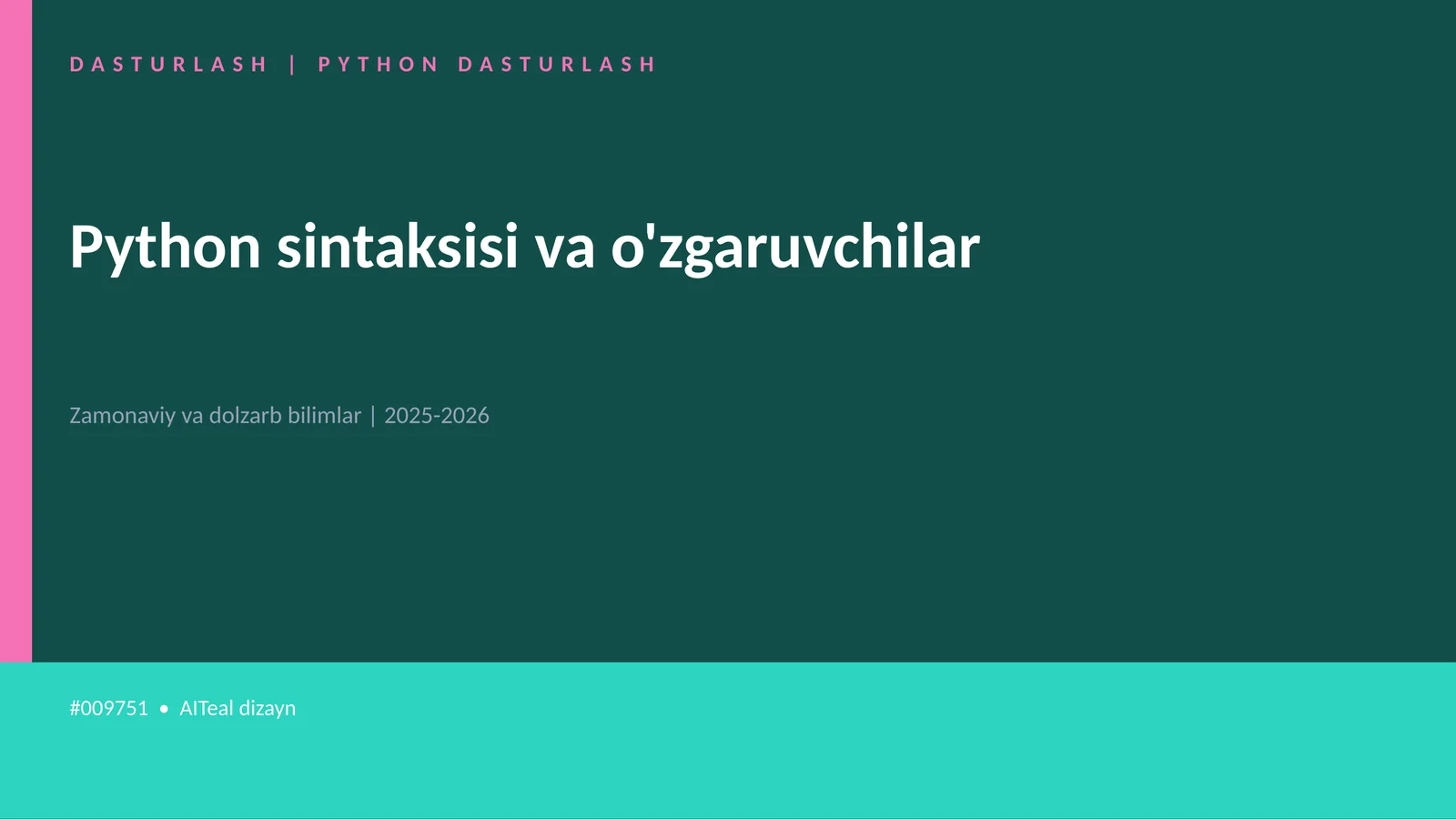 DASTURLASH | PYTHON DASTURLASH 1
