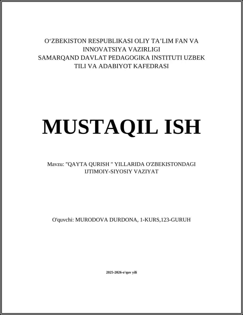 QAYTA QURISH 1