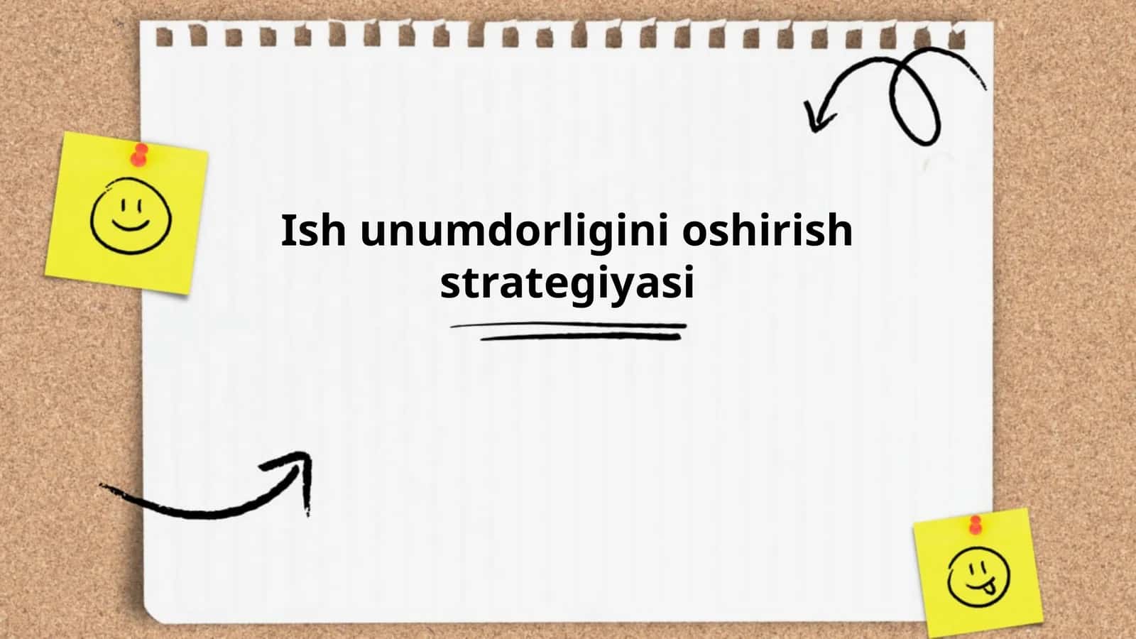 Ish unumdorligini oshirish strategiyasi 1