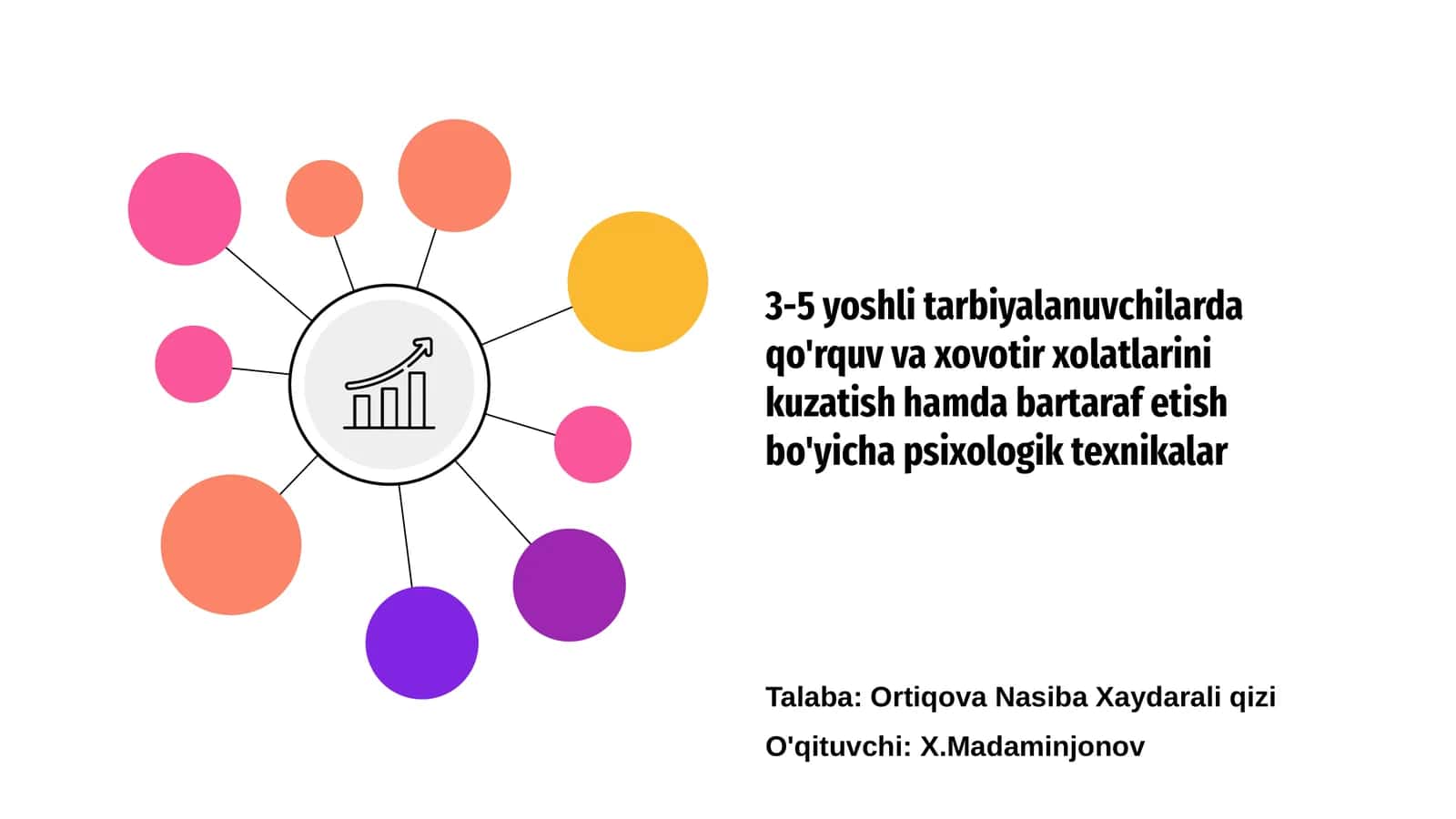 3-5 yoshli tarbiyalanuvchilarda qo'rquv va xovotir xolatlarini kuzatish hamda bartaraf etish bo'yicha psixologik texnikalar 1