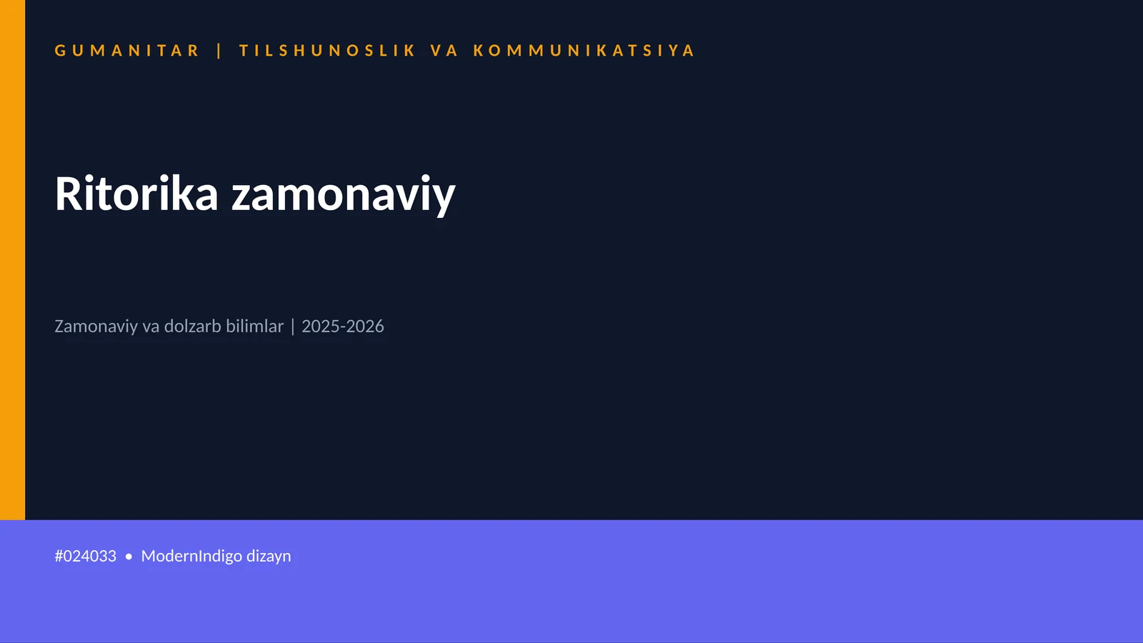 Ritorika zamonaviy 1