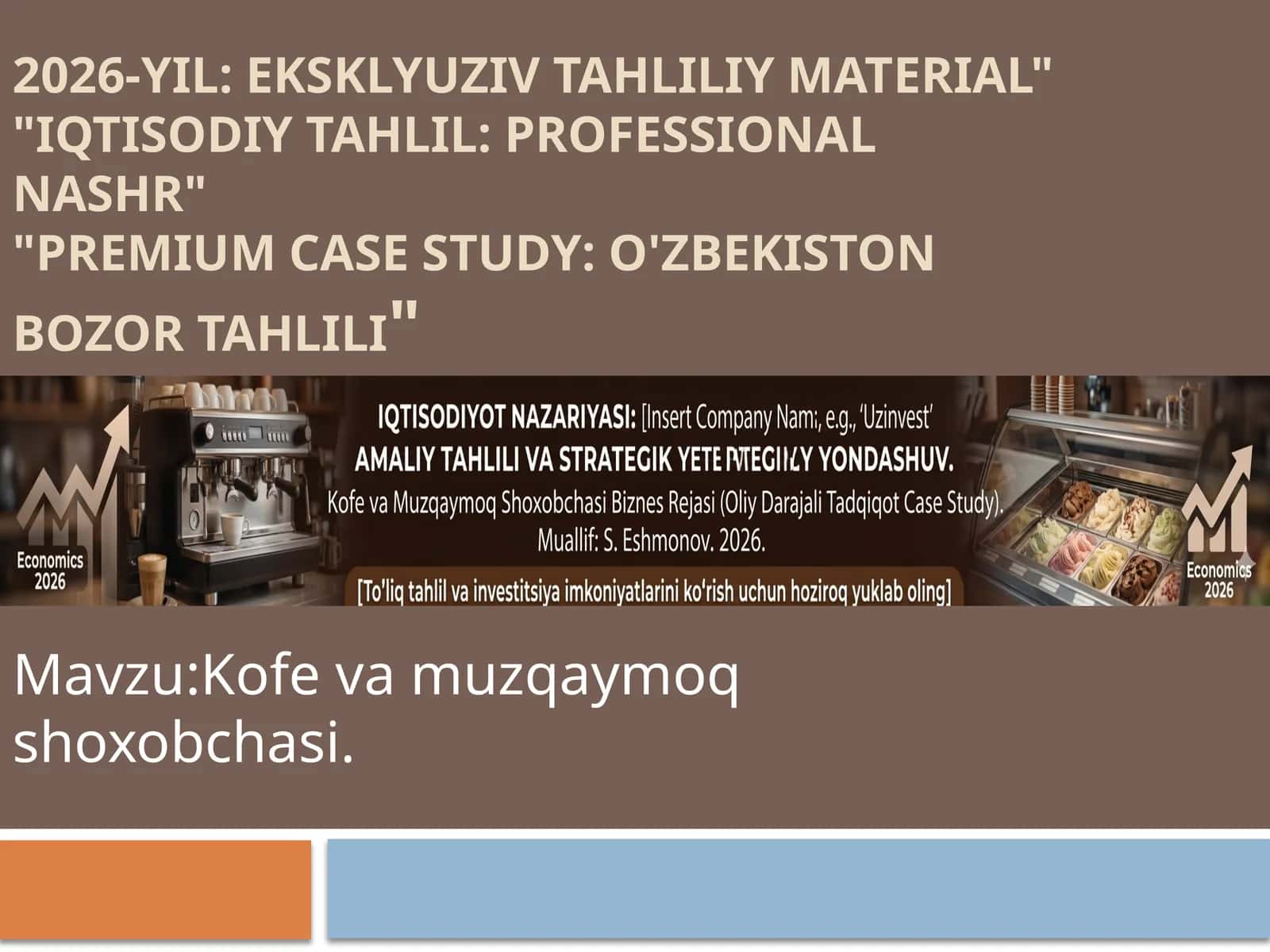 Kofe va muzqaymoq shoxobchasi 1