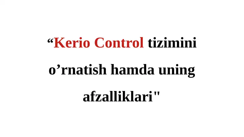Kerio Control 1