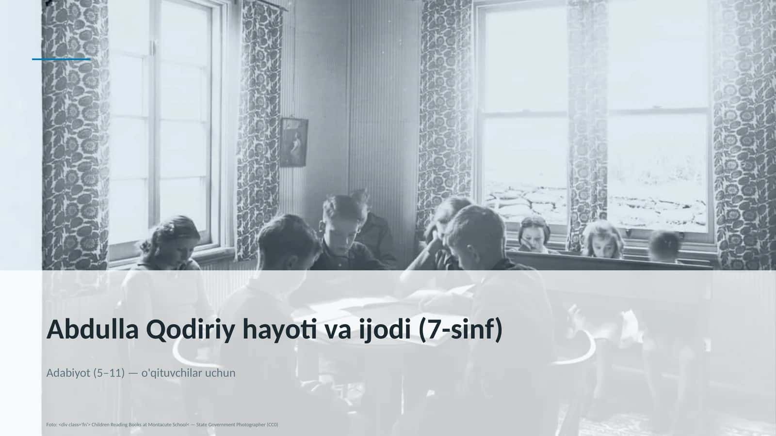 Abdulla Qodiriy hayoti va ijodi (7-sinf) 1