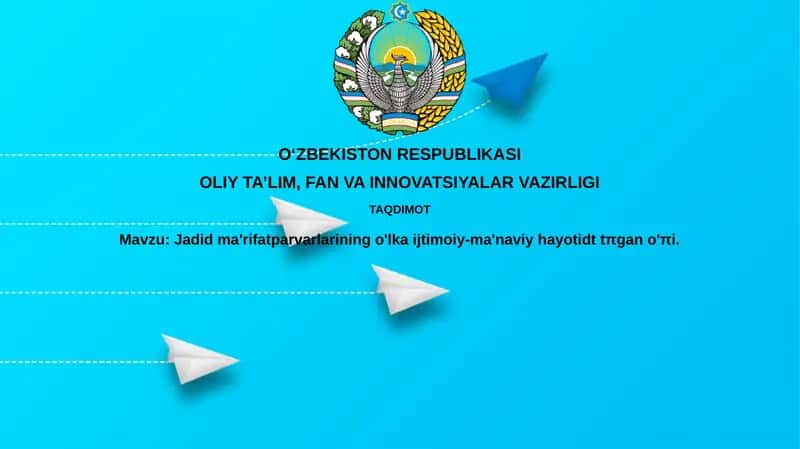 Jadid ma'rifatparvarlarining o'lkaijtimoiy-ma'naviy hayotid ttπganο'πi 1