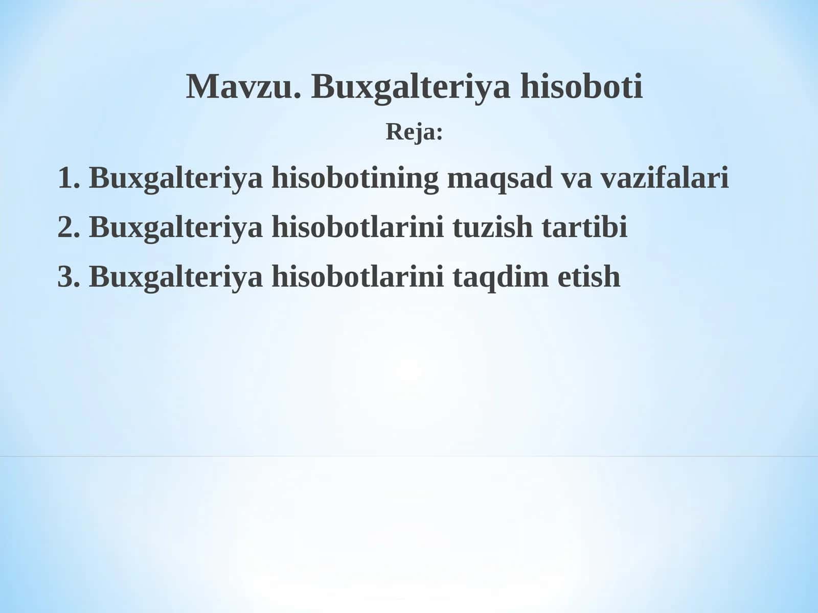 Buxgalteriya hisoboti 1