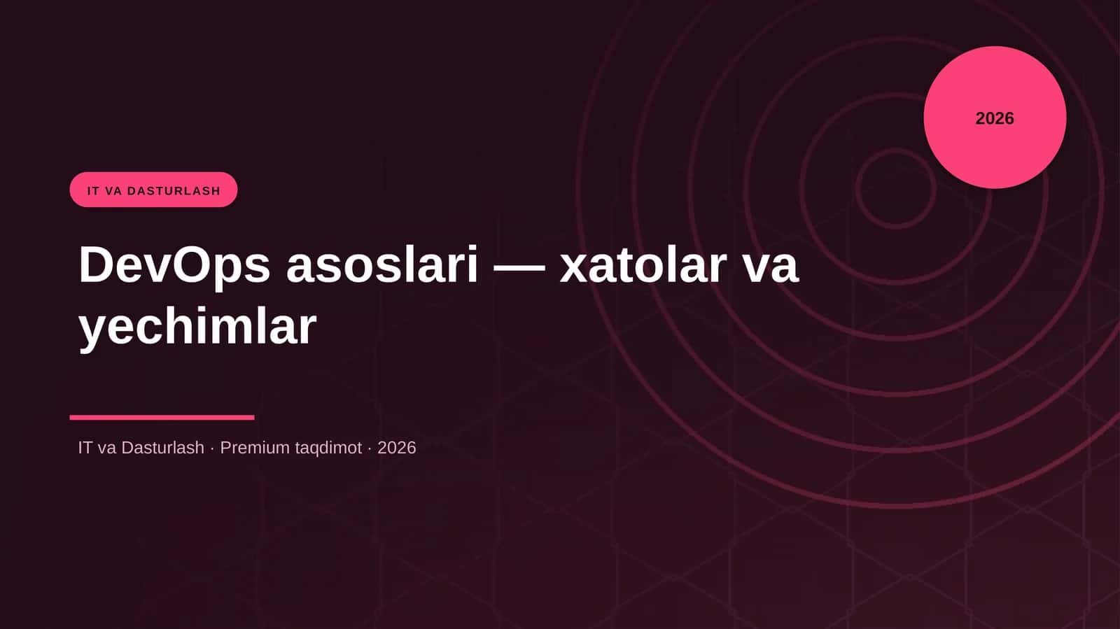 DevOps asoslari — xatolar va yechimlar 1