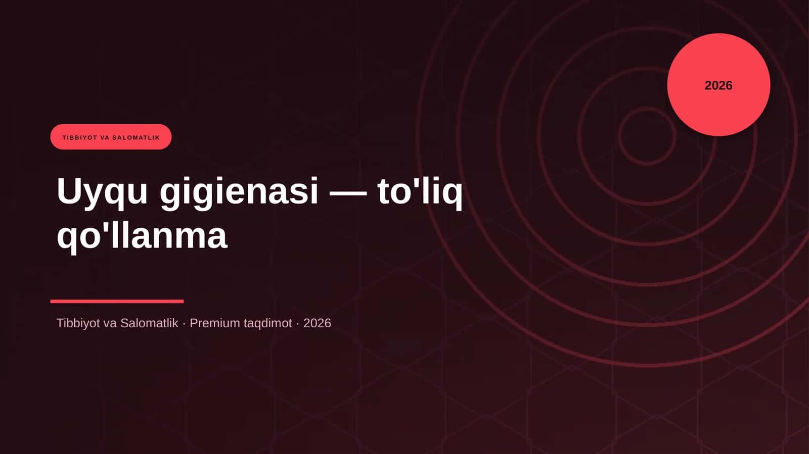Uyqu gigienasi — to'liq qo'llanma 1