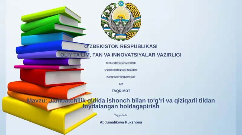 Jamoatchilik oldida ishonch bilan to'g'ri va qiziqarli tildan foydalangan holdagapirish 1