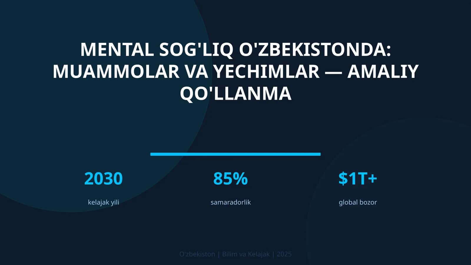 Mental sog'liq O'zbekistonda: muammolar va yechimlar — amaliy qo'llanma 1
