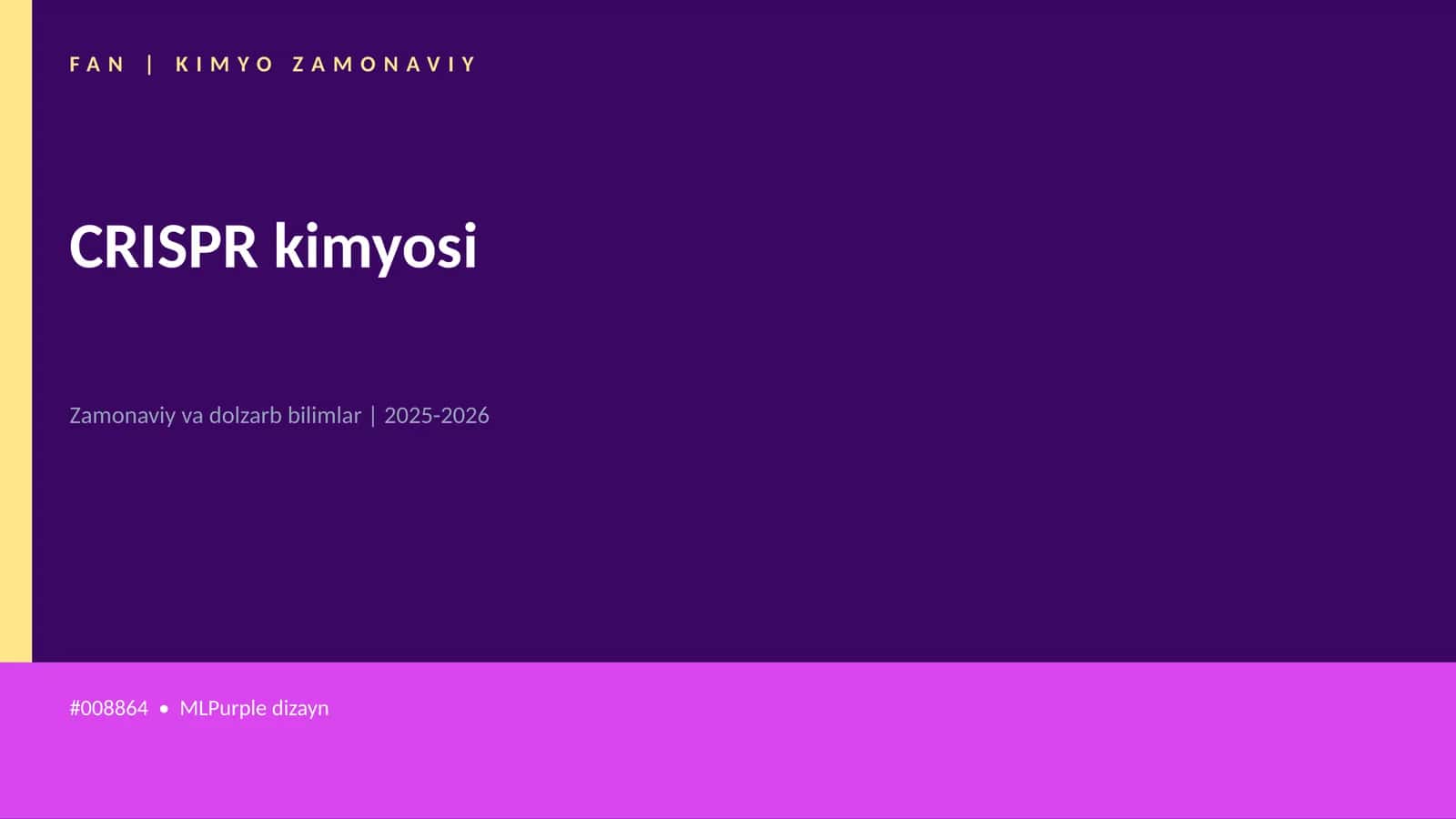 FAN | KIMYO ZAMONAVIY 1